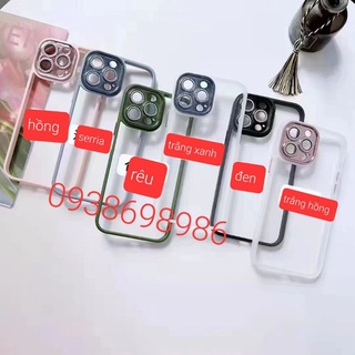 Ốp lưng MERUYI trong viền màu camera nhũ cho iphone 13 , 13 pro , 13 pro max