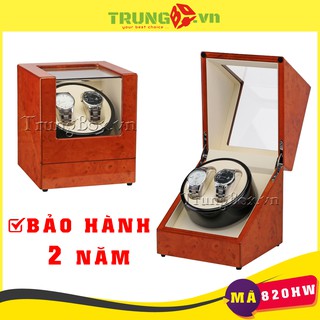 Hộp Đồng Hồ Xoay 2 Ngăn Vỏ Gỗ Sơn Mài - Mã 820HW | Hãng SAIKE