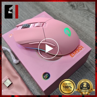 Chuột Gaming Không Dây Máy Tính DareU EM901 Màu Hồng Led Rgb Chuột Vi Tính Laptop Pc Chơi Game Dễ Thương