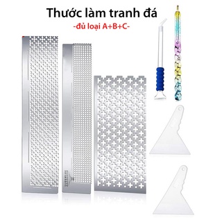 (KHO SỈ) Thước tranh đính đá thẳng hàng 800 lỗ 30cm hỗ trợ làm tranh đính đá 5D tự làm