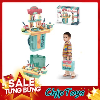 Đồ Chơi Vali Nấu Ăn 3 in 1 Cho Bé Hàng Cao Cấp, Bộ Cỡ Lớn Nhiều Chi Tiết, Thiết Kế Đẹp Mắt Chất Lượng Cao