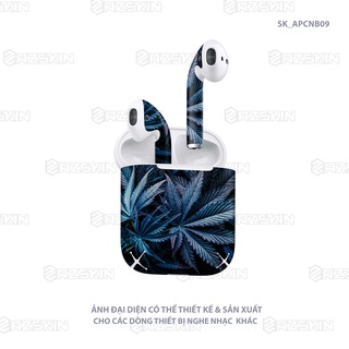 Miếng Dán Skin Airpod 1/2/Pro Chủ Đề Mẫu Canab |SK_APCNB09| Chất Liệu PVC Cao Cấp, Cắt CNC Khuôn Sẵn