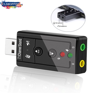 Đầu chuyển đổi thẻ âm thanh 7.1 kênh cổng cắm Usb với giắc cắm 3.5mm chuyên dụng cho máy chơi game 3d