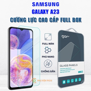 Kính cường lực Samsung A23 full màn hình chính hãng Gor phủ nano - Dán màn hình Samsung Galaxy A23