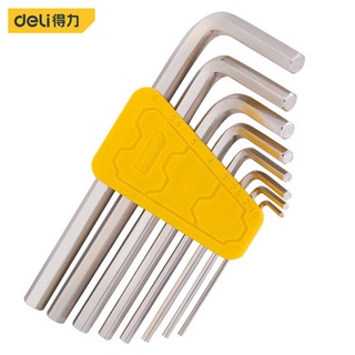Bộ Khóa Lục Giác 8 hoặc 9 Cây Đầu Bằng từ 1.5/2/2.5/3/3.5/4/5/6mm Deli DL230008 Chính Hãng Nhập Khẩu