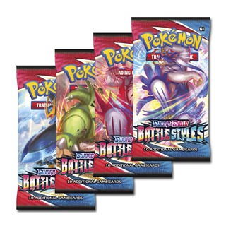 Combo 6 Pack Lẻ Pokemon TCG Sword &amp; Shield Battle Styles Chính Hãng Mới 100%