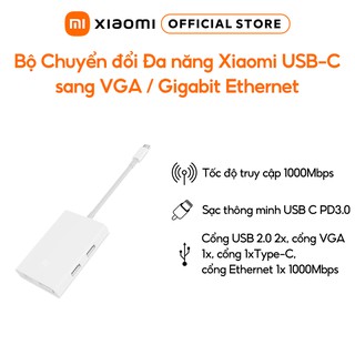 Bộ Chuyển đổi Đa năng Xiaomi USB-C sang VGA / Gigabit Ethernet - Hàng Chính Hãng - Bảo hành 6 tháng