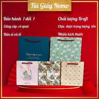 Túi giấy đựng quà quần áo và mỹ phẩm, túi in hình cực xinh. Giấy dai bền( Giao mẫu ngẫu nhiên)