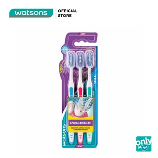 Combo Bàn Chải Đánh Răng Xoắn Ốc Watsons (Mềm) 3Cây