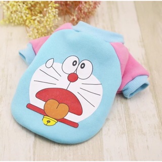 ÁO VẢI NỈ CHO CHÓ MÈO HÌNH DORAEMON