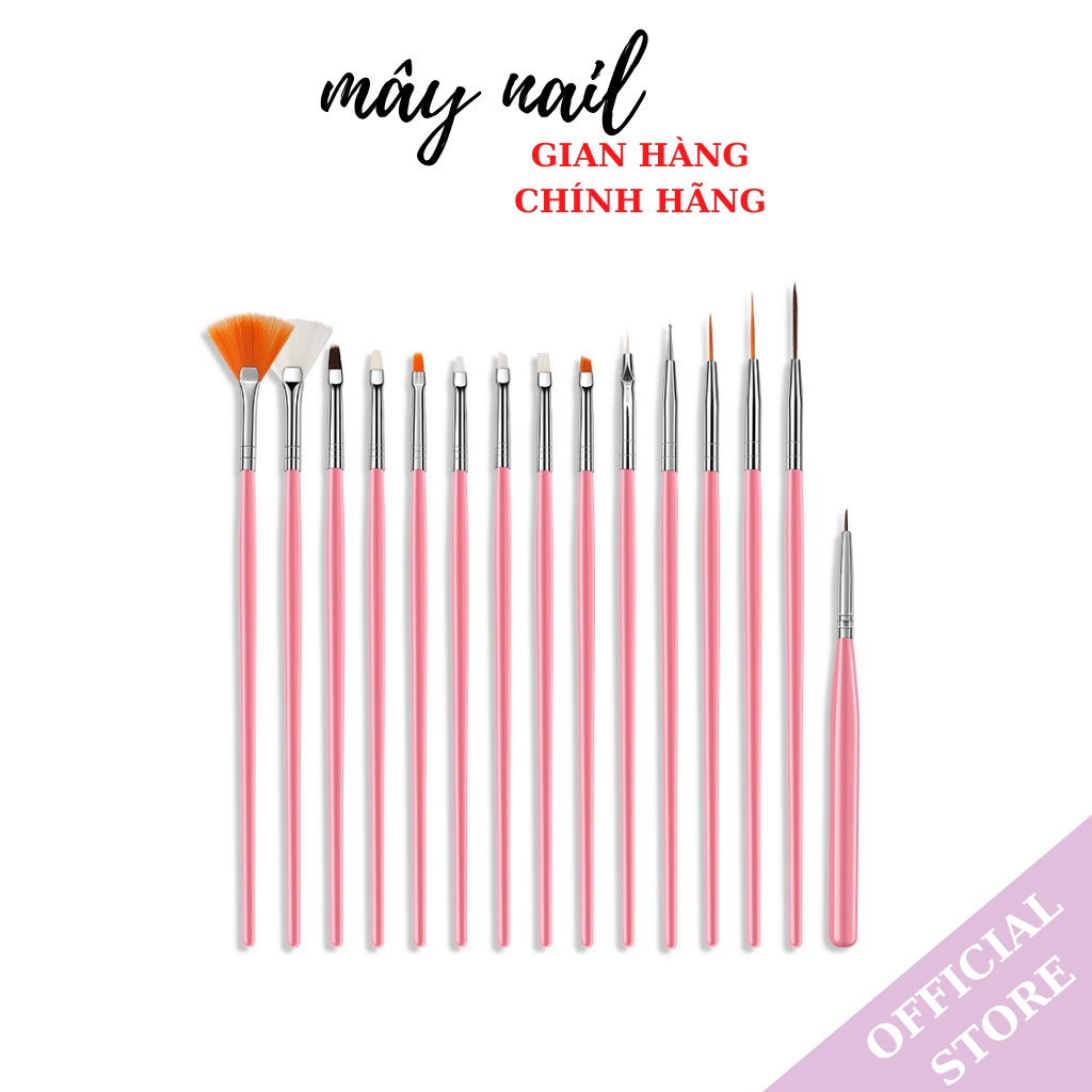 cọ vẽ móng sét 15 cây