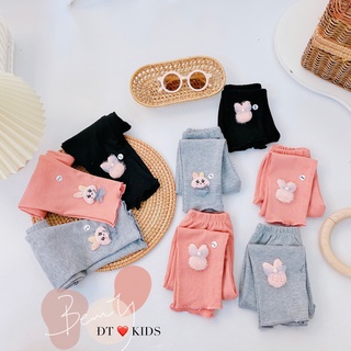 [SALE] Quần legging Thỏ chất cotton zip cực đẹp cho bé (V507)