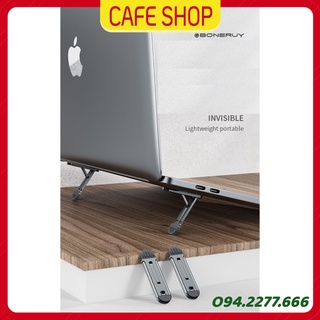 Giá Đỡ dán LAPTOP, MACBOOK, IPAD gấp gọn bằng nhôm điều chỉnh được chiều cao, đế tản nhiệt, kệ để, chân đế cho laptop