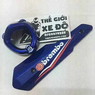 Bộ ốp pô exciter 150 và chụp đít pô ex 150 Xanh GP
