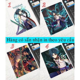 Lót chuột cao su dẻo xiao genshin impact hàng có sẵn nhận in theo yêu cầu/ di chuột xiao genshin impact