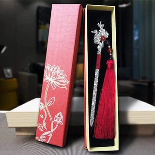 Bookmark kim loại chặn sách hình trâm cài