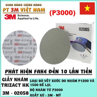 Nhám khô xử lý bề mặt sơn trước khi đánh bóng Trizact P3000 3M 02085