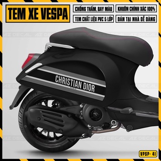 Tem Vespa Christian Dior Dán Xe Sprint / Primavera | VPSP41 | Decal Rời Cao Cấp Chống Nước, Dễ Dán