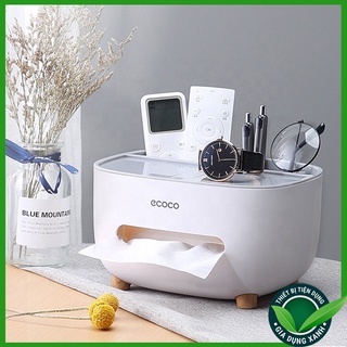 [Hàng Mới Về ] Hộp Đựng Giấy Ăn Để Bàn Thông Minh Ecoco - Tiện Dụng Sang Trọng