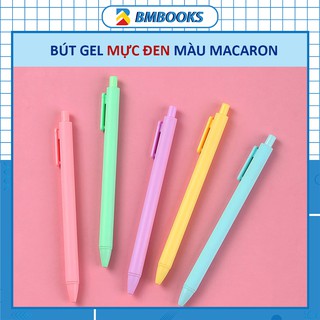 Bút bi đen mực gel màu sắc Macaron trơn dễ thương màu sắc tùy chọn BMBooks
