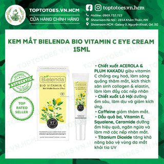 Kem mắt Bielenda Bio Vitamin C Eye Cream dưỡng ẩm, giảm nhăn, thâm mắt
