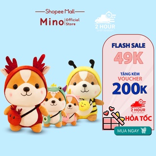 [Mã BMBAU50 giảm 7% đơn 99K] Gấu Bông Chó Shiba Cosplay Hàng Cao Cấp Mềm Mịn Size 25cm MINO STORE TH25