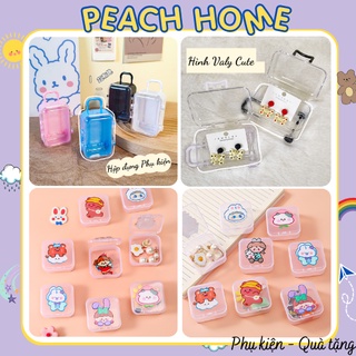 Hộp Nhựa Mini Trong Suốt Hình Chiếc Valy Đựng Trang Sức Phụ Kiện Nhỏ Tiện Lợi Đi Du Lịch Hộp Lưu Trữ Cute Nhiều Màu