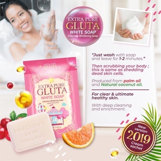 Xà phòng tắm trắŉg nguyên chấţ Extra Pure Gluta White Thái Lan