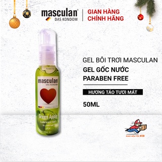 Gel bôi trơn cao cấp Masculan Green Apple - Trơn tru - Gốc nước - Không chất bảo quản - An toàn - 75ml