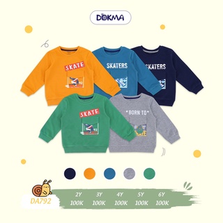 Áo dài tay bổ trụ bé trai Dokma DA792 ( 2y-6y)