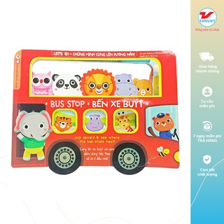 Sách Song ngữ Việt Anh Let's Go Chúng Mình Cùng Lên Đường Nào Bến Xe Buýt