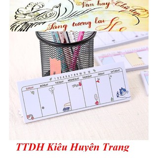 Giấy nhớ note thời khóa biểu hàng ngày