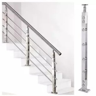 Trụ cầu thang Inox 304 xỏ phi tròn