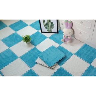 Combo 20 tấm thảm xốp mặt lông trải sàn 30x30x1cm
