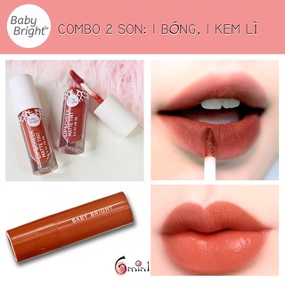[ƯU ĐÃI] Combo 2 Son Một Bóng Một Kem Lì Karmart Baby Bright Thái Lan