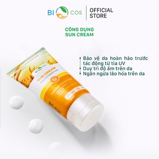 [Mã SKAMA8 giảm 8% đơn 300K] Kem Chống Nắng BIOCOS Sun Cream SPF50+ Bảo Vệ Khỏi Tia UV PA+++ Dưỡng Ẩm 80g