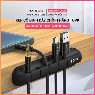 Kẹp cố định dây cáp sạc TOPK tiện lợi, giúp bàn làm việc ngăn nắp