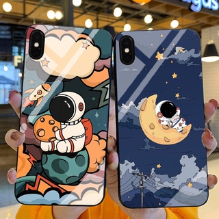 Ốp Lưng IPHONE X, XS, XS MAX,XR Ốp kính bóng cao cấp Phi Hành Gia