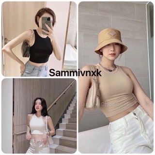 Áo ba lỗ ngược croptop dáng ôm Sammivnxk⭐️Áo ba lỗ nữ trơn croptop⭐️freeship