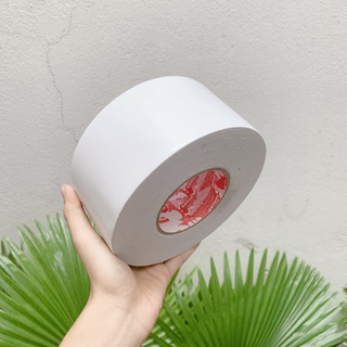 Băng Keo Dính 2 Mặt 8cm x 14m Mút Xốp Trắng Dán Hoa Cưới Bảng Tên Tiện Dụng