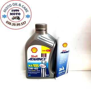 COMBO NHỚT SHELL ADVANCE ULTRA SCOOTER VÀ NHỚT LÁP SHELL THÁI LAN