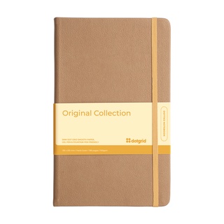 Sổ tay Original MID TAN - Bìa da năng động 4 loại ruột lựa chọn (Chấm/Caro/Kẻ ngang/Trơn)