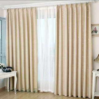 Rèm cửa họa tiết sao sáng lấp lánh 1mx2m TT&amp;GĐ