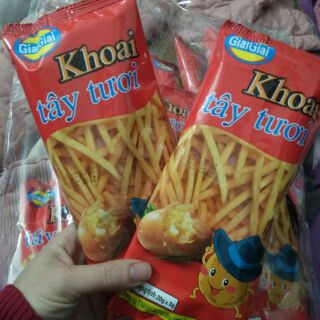 1 bịch 20 gói khoai tây tươi chiên giòn