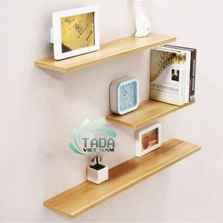Kệ gỗ decor trang trí thanh ngang treo tường đơn giản