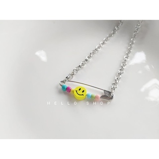 CHOKER VÒNG TAY LẮC CHÂN DÂY XÍCH PHỐI KIM BĂNG MẶT CƯỜI CỰC NGẦU PHONG CÁCH