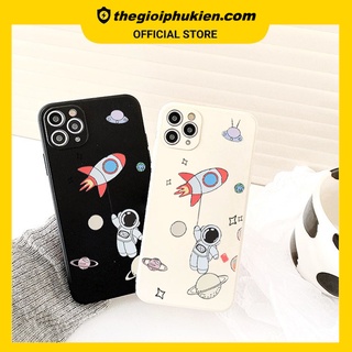 Ốp lưng iphone cạnh vuông Phi hành gia bay dành cho iphone 6 đến 14promax - E129