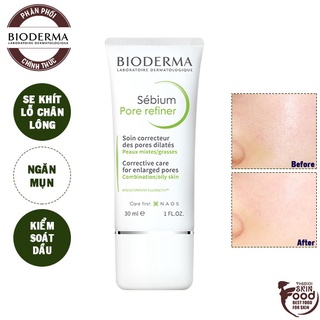 Kem Dưỡng Thu Nhỏ Lỗ Chân Lông, Kiểm Soát Dầu Bioderma Sebium Pore Refiner 30ml