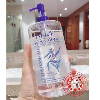 Dầu/Nước tẩy trang ý dĩ Hatomugi Nhật Bản 500ml