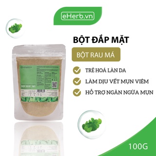 Bột Rau Má Nguyên Chất Đắp Mặt Nạ Ngăn Ngừa Mụn &amp; Làm Dịu Vết Mụn Viêm MILAGANICS 100gr (Túi Zip)